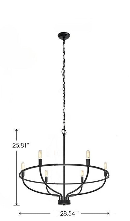 Modern iron ring chandelier for dining room