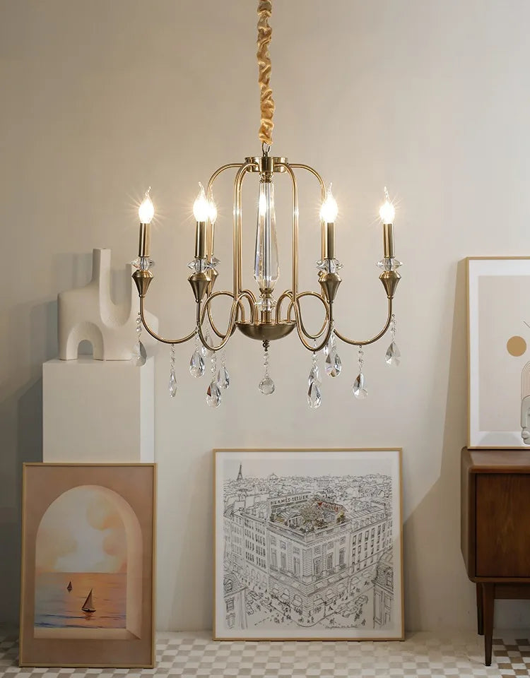 Gold style grand crystal chandelier