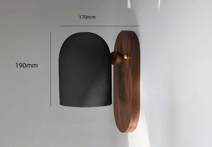 LUXELY simple modern wabi-sabi style walnut wood sconce