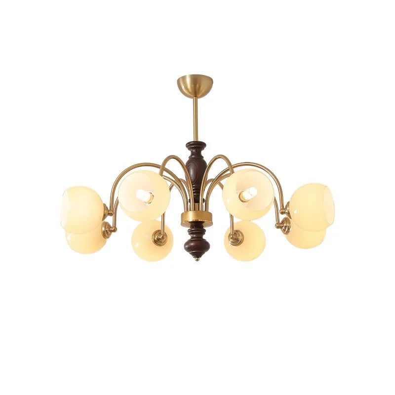 Lampada da soffitto vintage in vetro semi-incassata