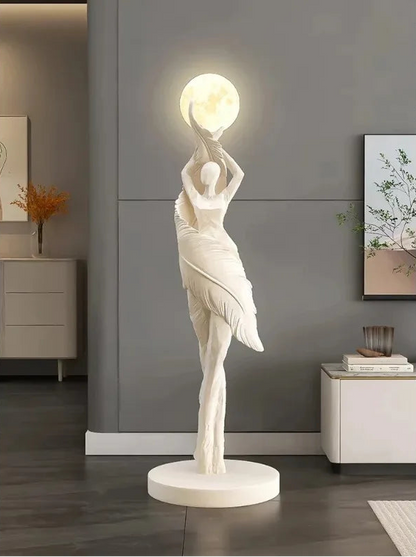 Sculptural humanoid floor lamp