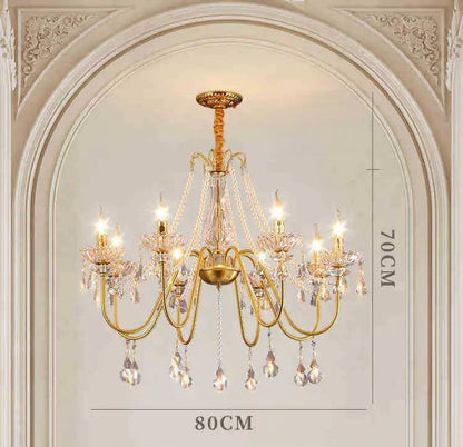 European french crystal salon light