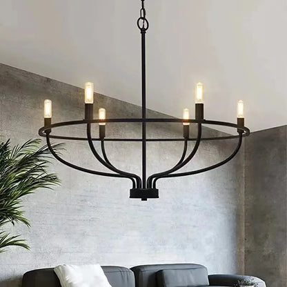 Modern iron ring chandelier for dining room
