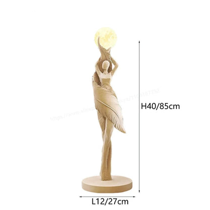 Sculptural humanoid floor lamp