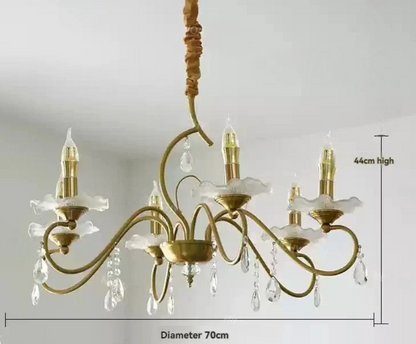 European antique copper chandelier