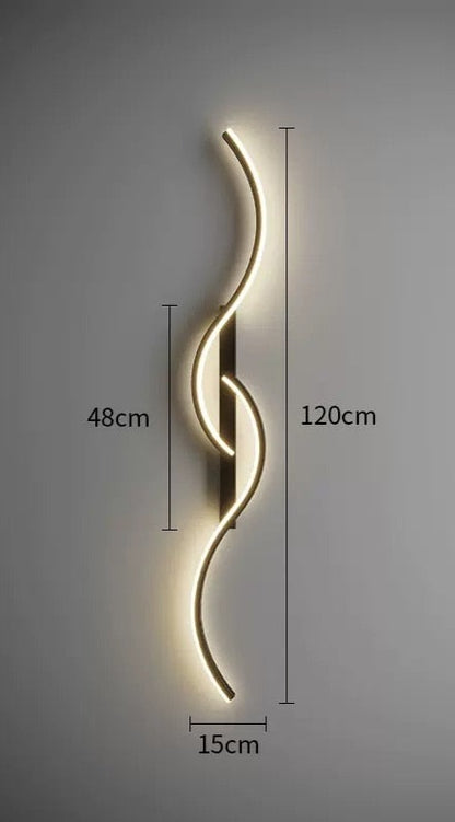 LED-vägglampa i modern stil