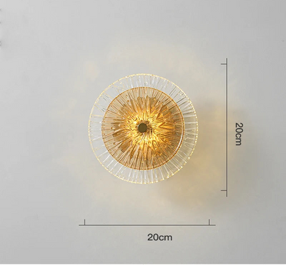 Lampada da parete moderna in vetro a forma di loto