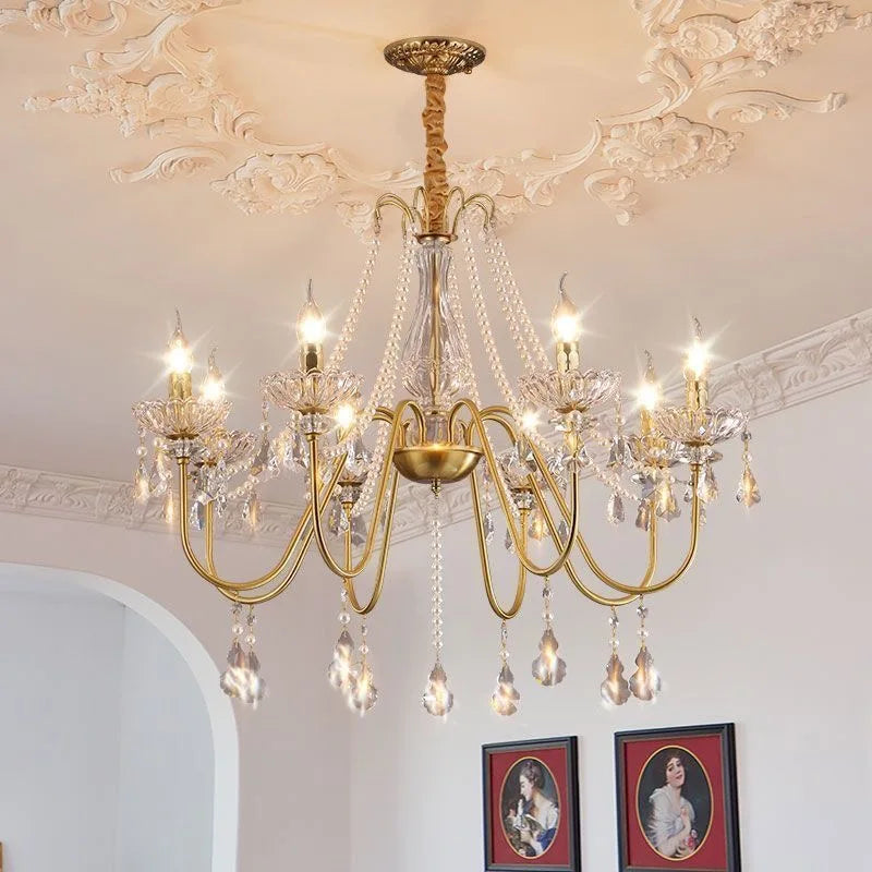 Lustre de hall d'entrée en cristal K9 e14