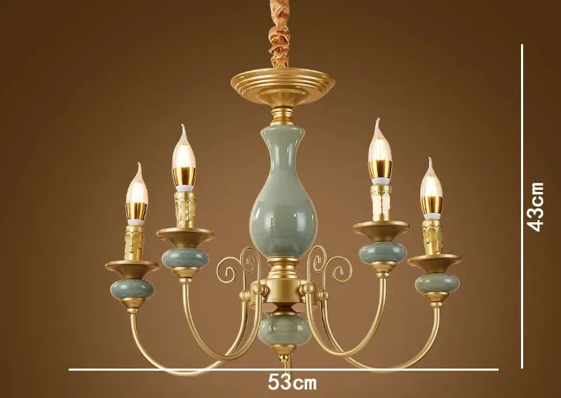 LUXELY Ceramic candle chandelier
