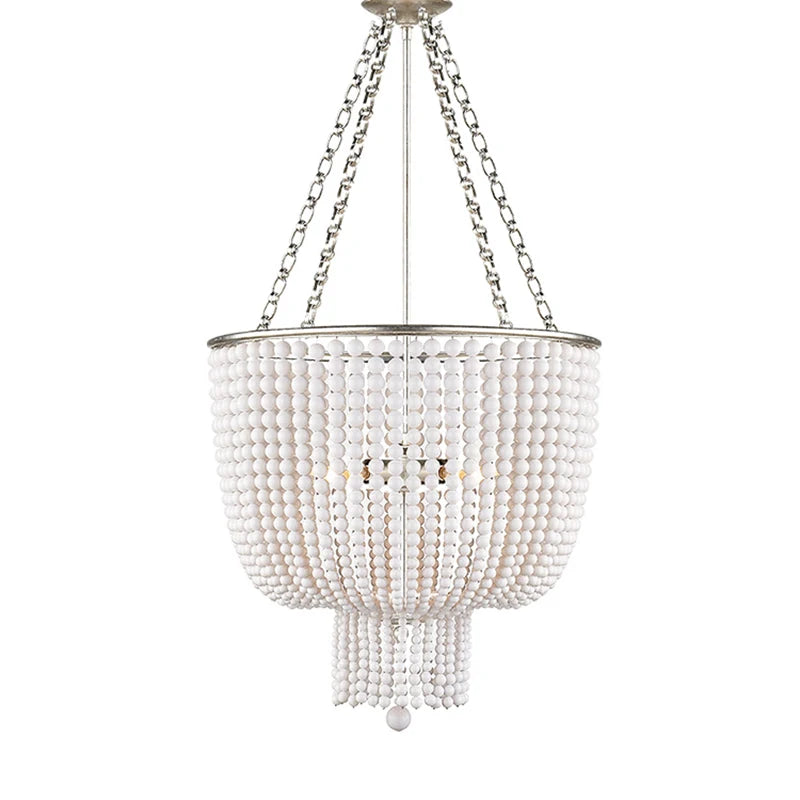 Tiered beaded chandelier for palace