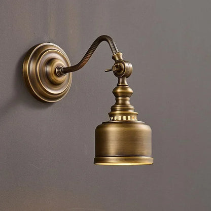 European brass wall light for living room