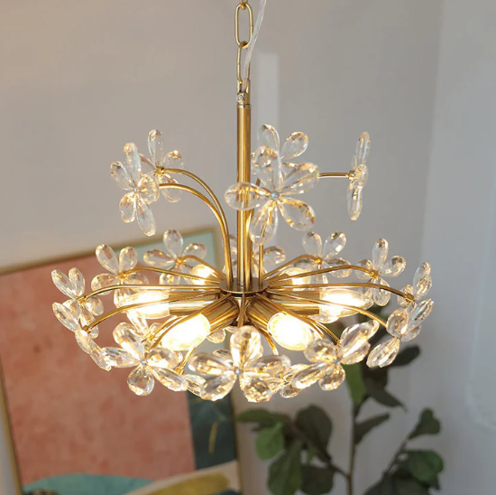 Crystal candle chandelier for living room