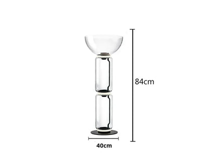 Model C 3-section Italian glass floor lamp – nordic minimalist design with 84cm height and 12W LED lighting.