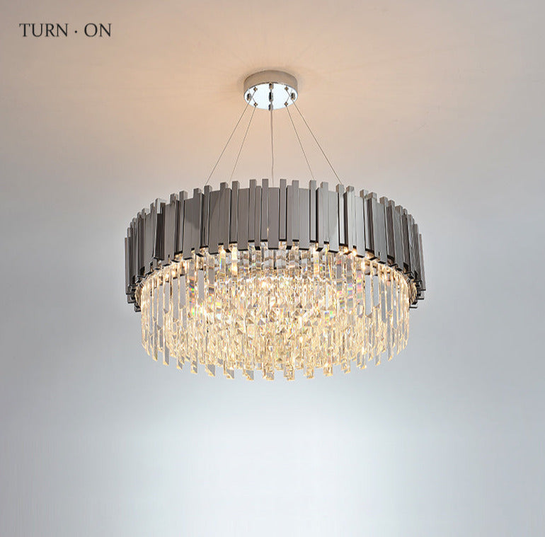 Silver Crystal Chandelier