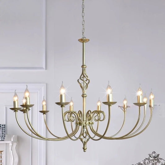 Wrought iron art room chandelier
