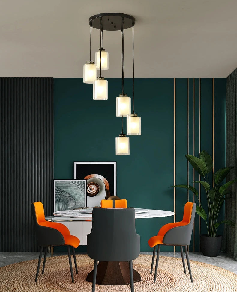 Nordic chandelier for high ceiling staircase