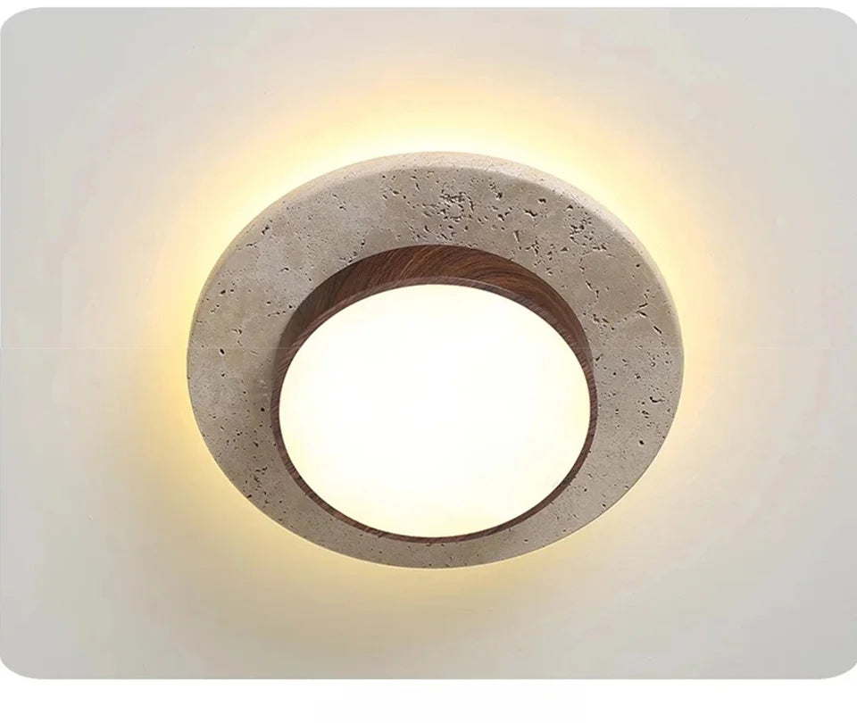 Wabi-sabi stenen plafondlamp voor hotels