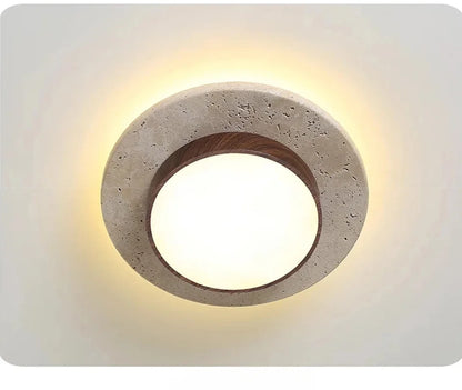 Wabi-sabi stenen plafondlamp voor hotels