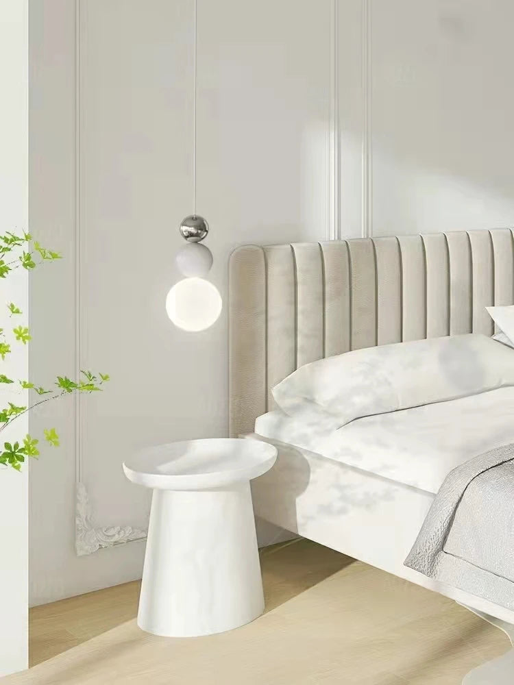 Suspension en verre blanc pour salle à manger