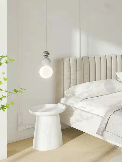 Suspension en verre blanc pour salle à manger