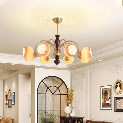 Lampada da soffitto vintage in vetro semi-incassata