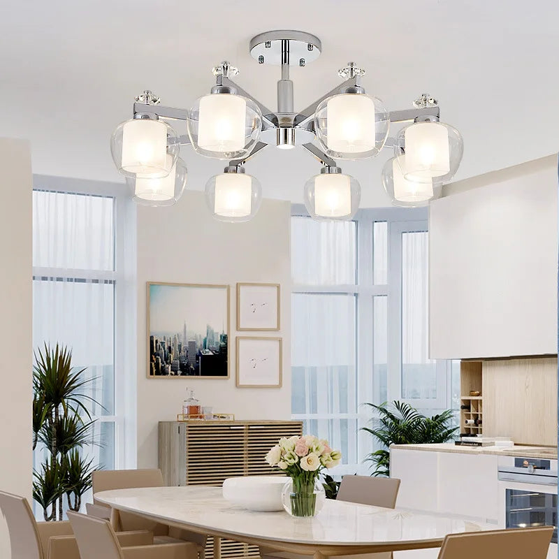 Moderne LED-kroonluchter voor eettafel en studeerkamer