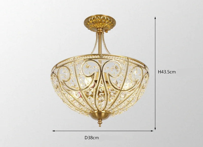 Halb bündige Kristall-Deckenleuchte