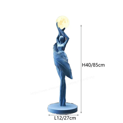 Sculptural humanoid floor lamp