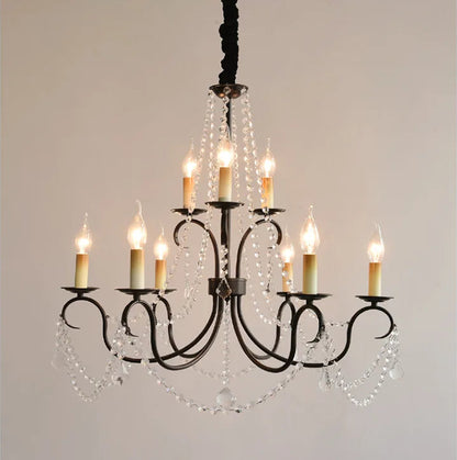 Noir french crystal loft piece
