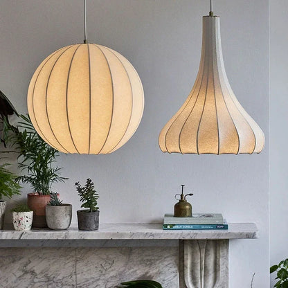 Wabi sabi nordic zijden hanglamp