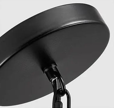 Farmhouse iron circle with wood inlay