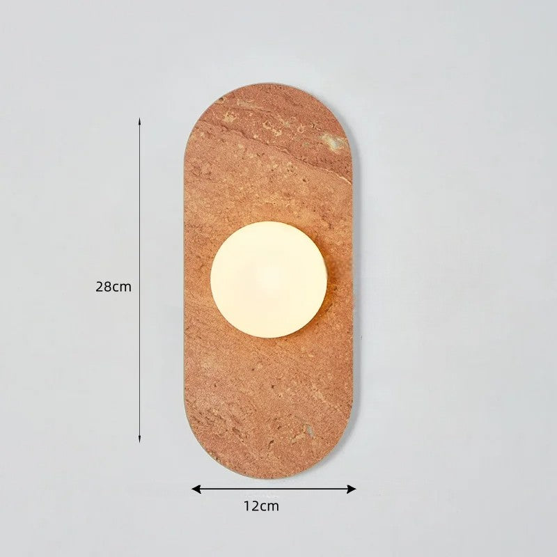 Lyxig vägglampa i marmorsten