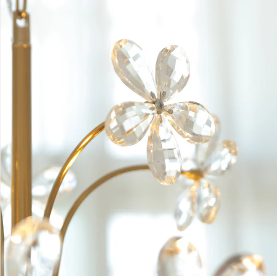 Crystal candle chandelier for living room