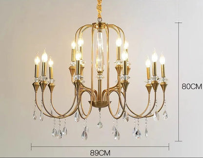 European glass crystal cascade chandelier