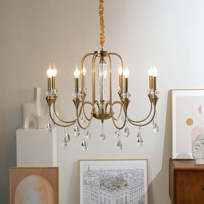 Gold style grand crystal chandelier