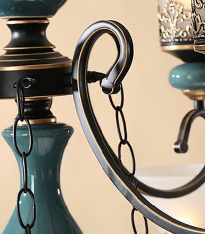 Emerald Ceramic Chandelier