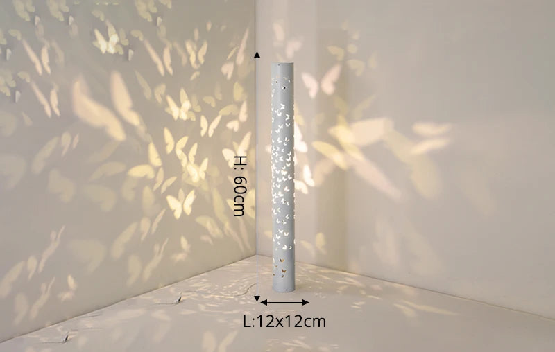 Dimmable projection floor lamp for living room and bedroom