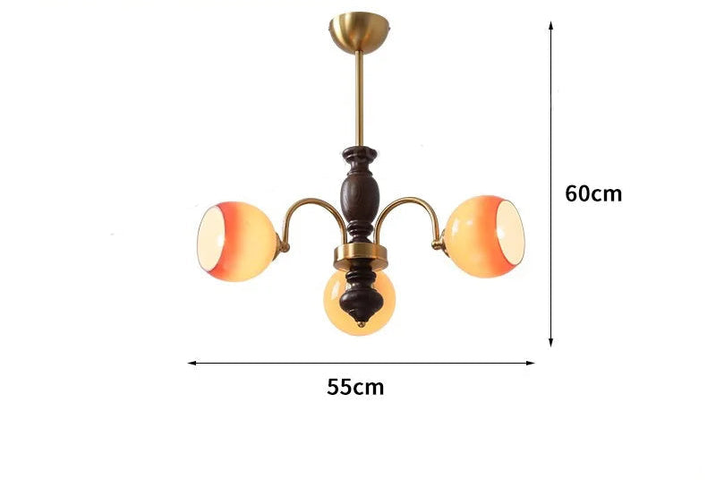 Lampada da soffitto vintage in vetro semi-incassata