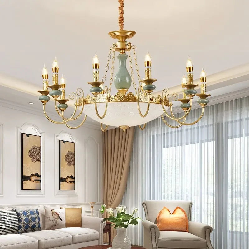 LUXELY Ceramic candle chandelier