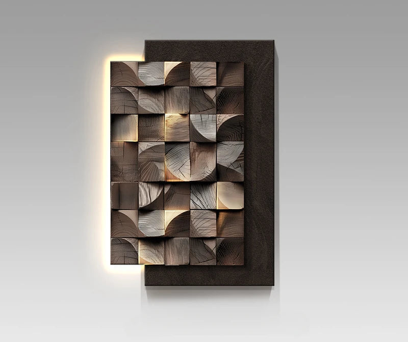 Geometrische 3D-design wandlamp voor aan de muur