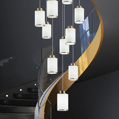 Nordic chandelier for high ceiling staircase