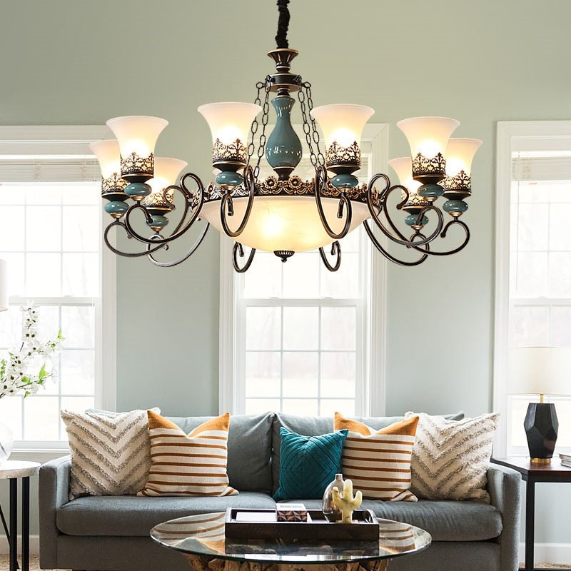 Emerald Ceramic Chandelier