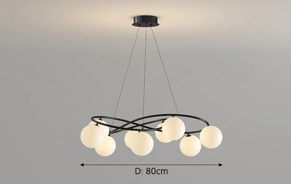 French magnolia glass modern chandelier