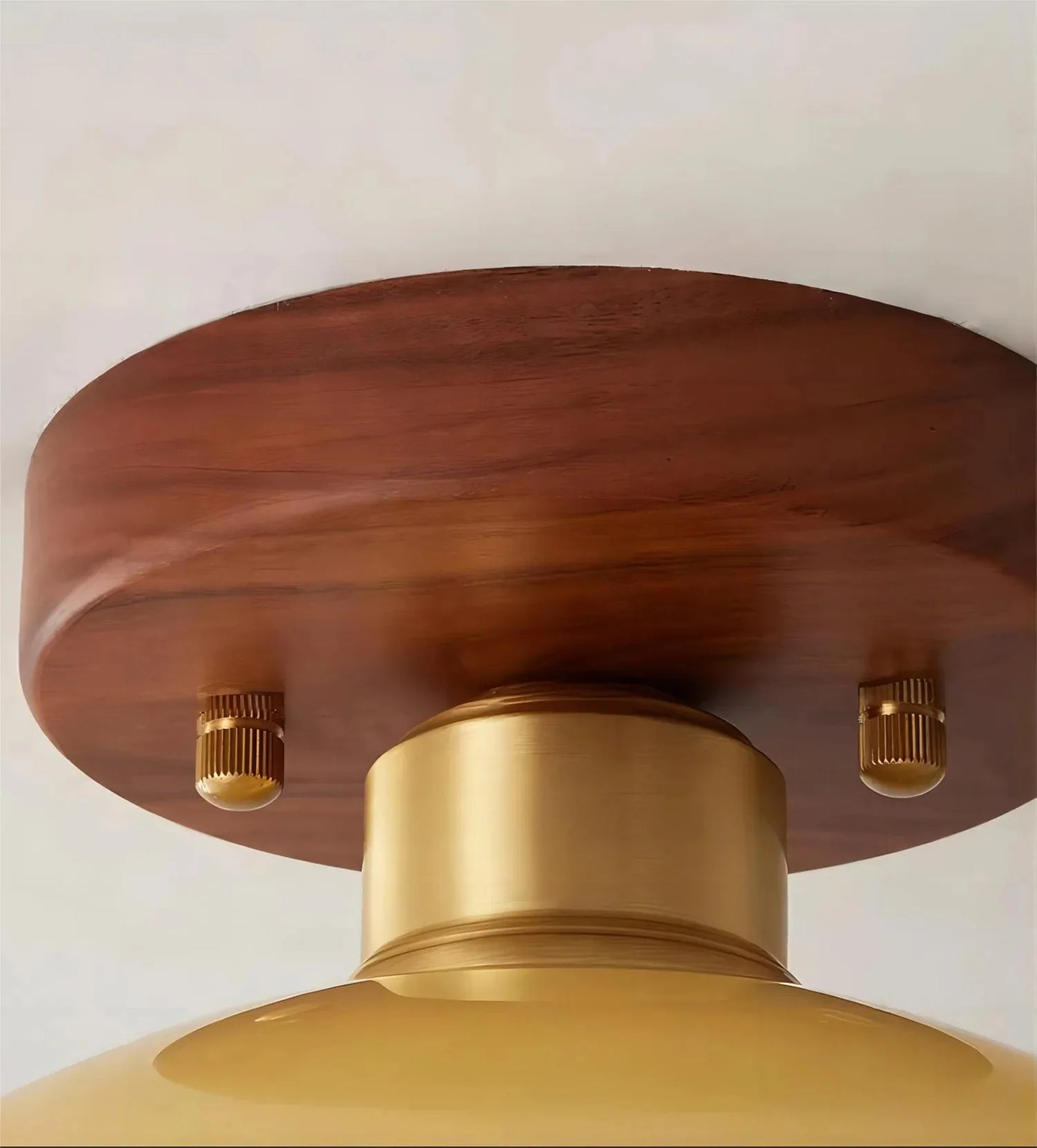 Walnut gradient glass ceiling light for entryway