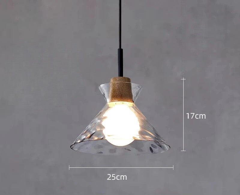 Suspension en verre de style nordique pour îlot de cuisine