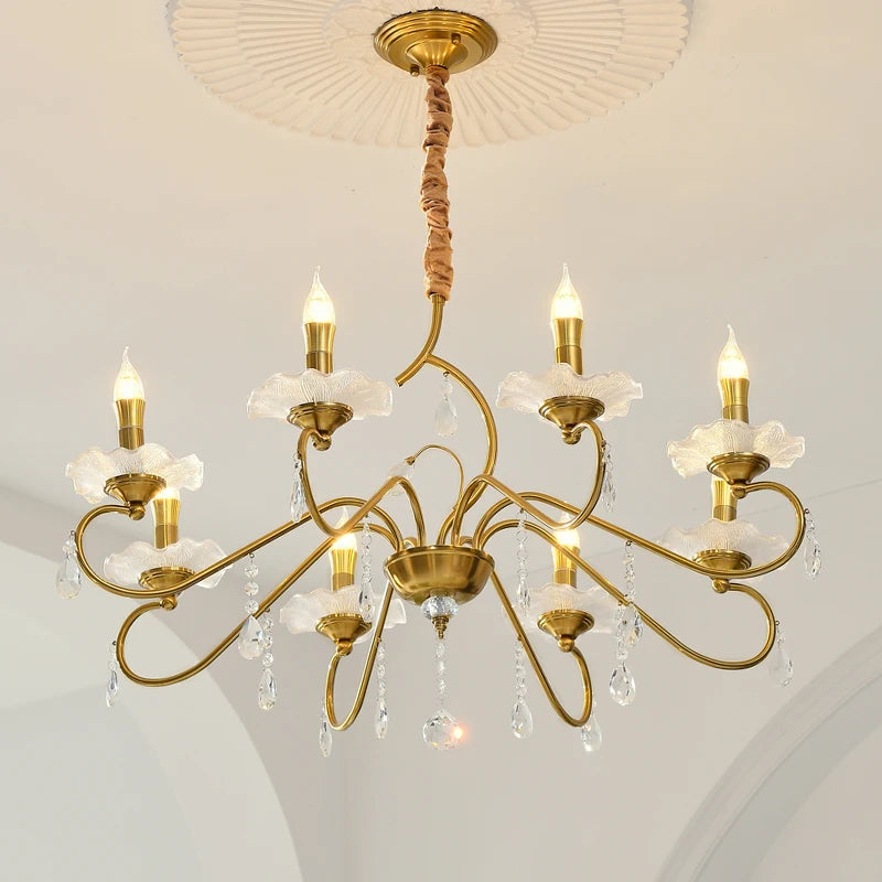 European antique copper chandelier
