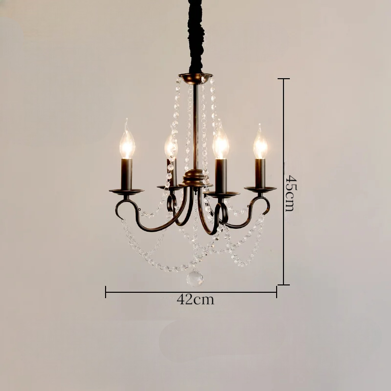 Noir french crystal loft piece