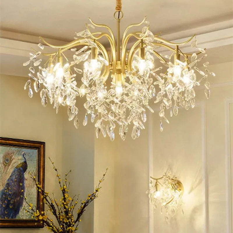 Luxury crystal ceiling chandelier for villa living room