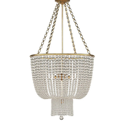 Tiered beaded chandelier for palace