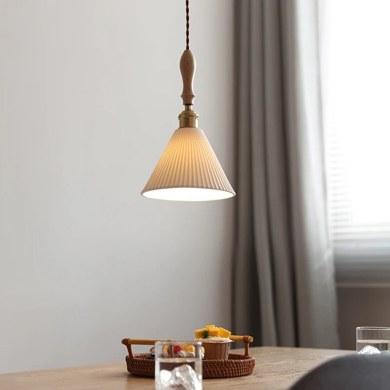 LUXELY modern minimalist white ceramic pendant light